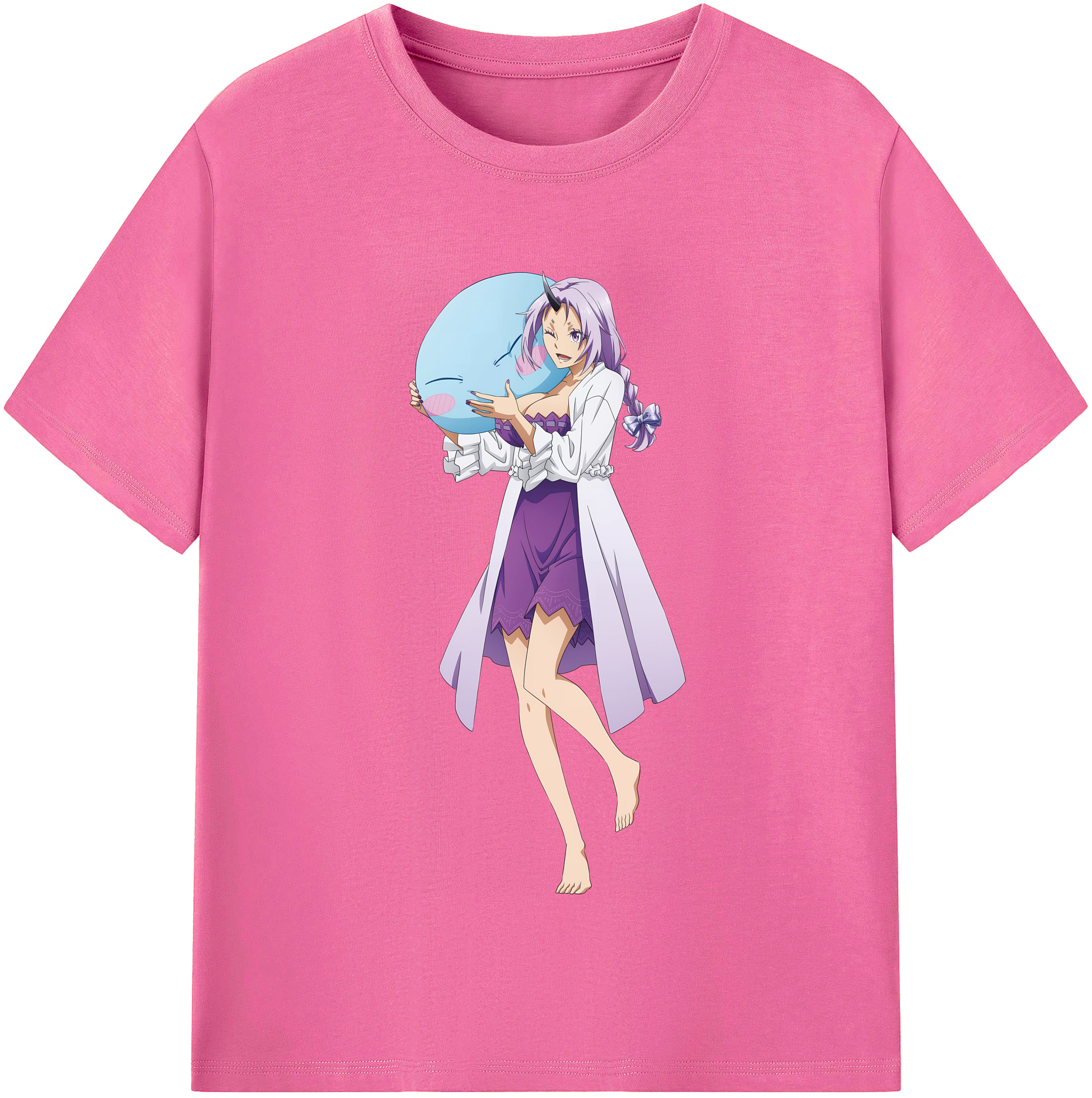 （画像用） 転スラ Regarding Reincarnated to Slime レディースカジュアルプリントTシャツ（綿100％）